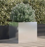 VidaXL Plantenbak 49x47x46 cm roestvrij staal zilverkleurig