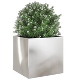VidaXL Plantenbak 49x47x46 cm roestvrij staal zilverkleurig
