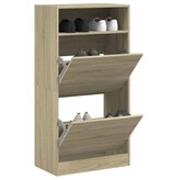 VidaXL Schoenenkast 60x34x116 cm bewerkt hout sonoma eikenkleurig