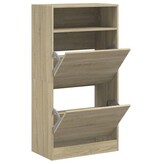 VidaXL Schoenenkast 60x34x116 cm bewerkt hout sonoma eikenkleurig