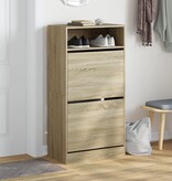 VidaXL Schoenenkast 60x34x116 cm bewerkt hout sonoma eikenkleurig