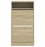 VidaXL Schoenenkast 60x34x116 cm bewerkt hout sonoma eikenkleurig