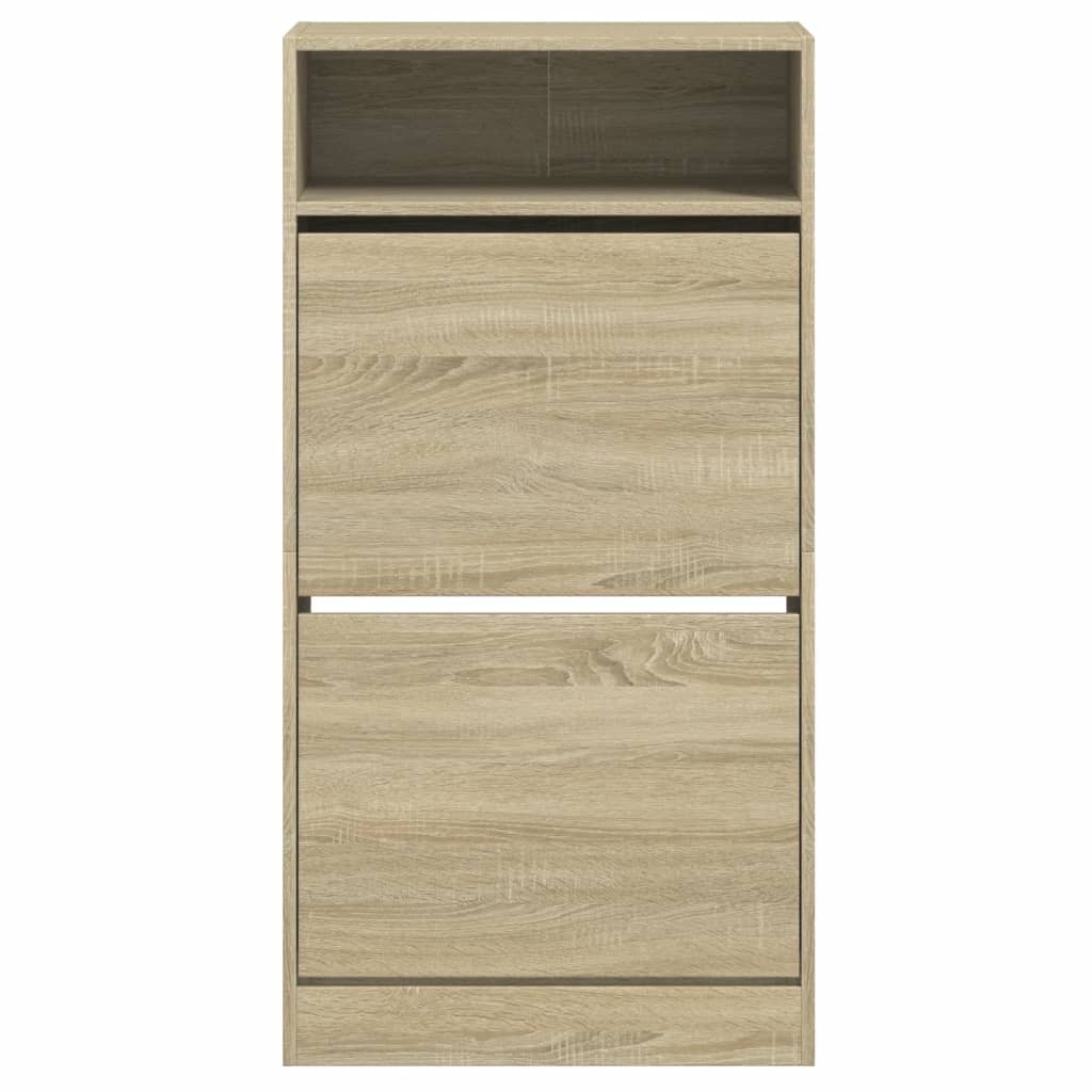 VidaXL Schoenenkast 60x34x116 cm bewerkt hout sonoma eikenkleurig