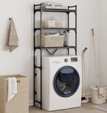 VidaXL Wasmachinerek 67x25x163 cm bewerkt hout bruin eikenkleur