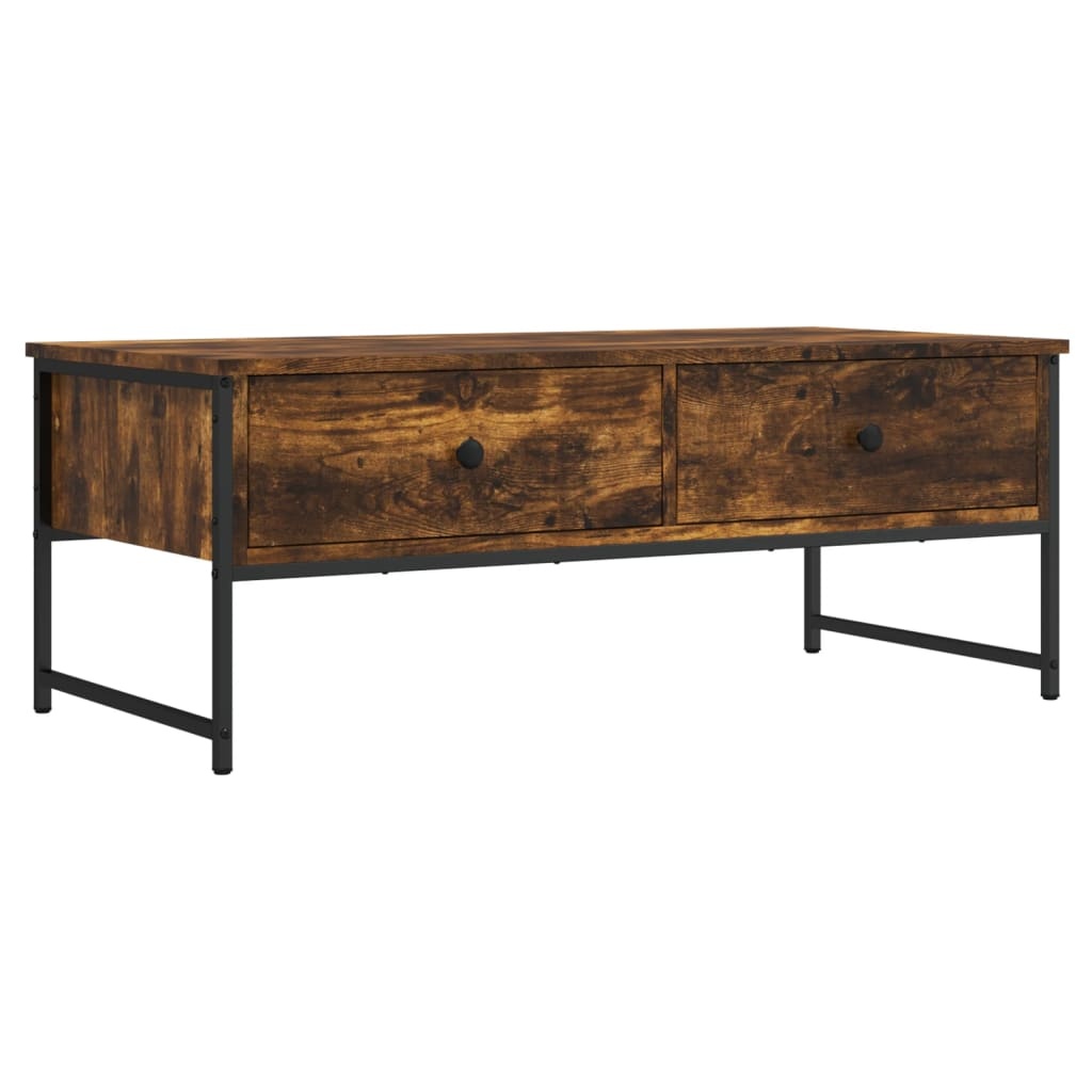 VidaXL Salontafel 101x49x39,5 cm bewerkt hout gerookt eikenkleurig