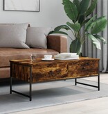 VidaXL Salontafel 101x49x39,5 cm bewerkt hout gerookt eikenkleurig