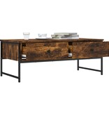 VidaXL Salontafel 101x49x39,5 cm bewerkt hout gerookt eikenkleurig
