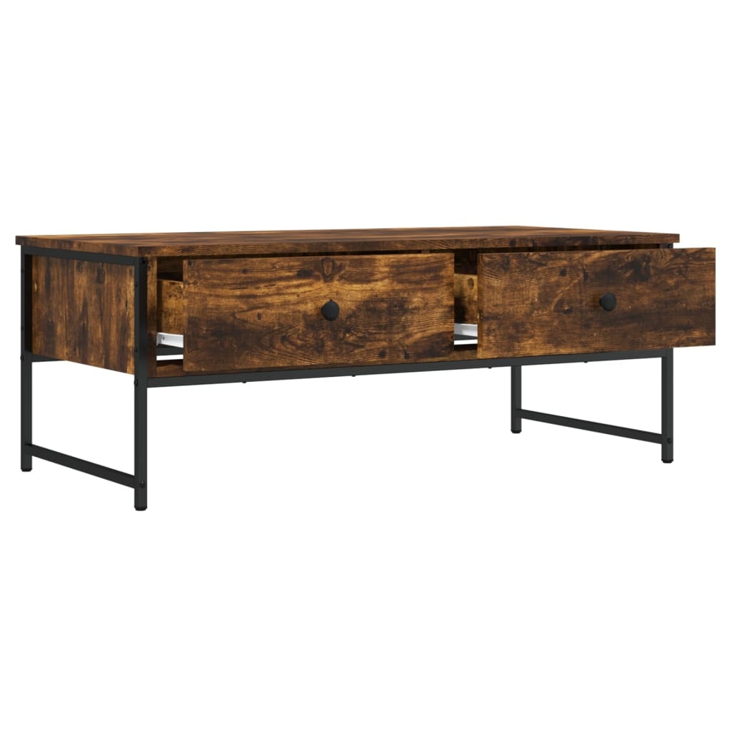 VidaXL Salontafel 101x49x39,5 cm bewerkt hout gerookt eikenkleurig