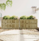 VidaXL Plantenbakken 2 st cm geïmpregneerd hout