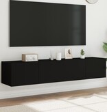 VidaXL Tv-meubels met LED-verlichting 2 st 80x35x31 cm zwart