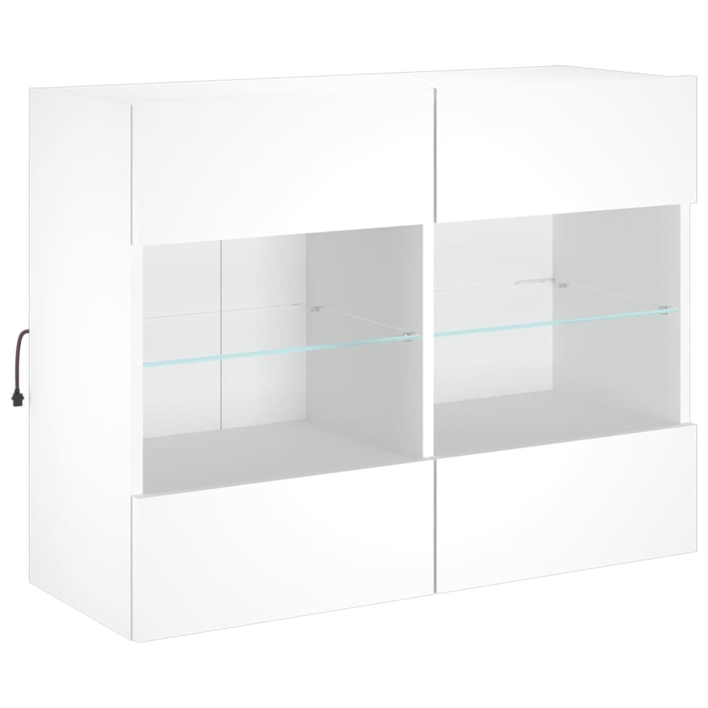 VidaXL Tv-wandmeubel met LED-verlichting 78,5x30x60,5 cm wit