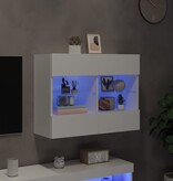 VidaXL Tv-wandmeubel met LED-verlichting 78,5x30x60,5 cm wit