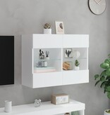 VidaXL Tv-wandmeubel met LED-verlichting 78,5x30x60,5 cm wit