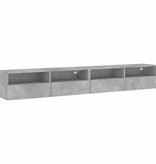 VidaXL Tv-wandmeubels 2 st 100x30x30 cm bewerkt hout betongrijs