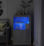 VidaXL Bijzetkast met LED bewerkt hout grijs sonoma eikenkleurig