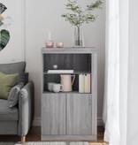 VidaXL Bijzetkast met LED bewerkt hout grijs sonoma eikenkleurig