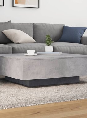 VidaXL Salontafel met LED-verlichting 100x100x31 cm betongrijs