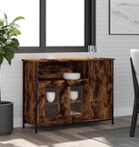 VidaXL Dressoir 100x35x75 cm bewerkt hout gerookt eikenkleurig