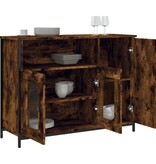 VidaXL Dressoir 100x35x75 cm bewerkt hout gerookt eikenkleurig