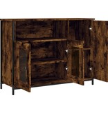 VidaXL Dressoir 100x35x75 cm bewerkt hout gerookt eikenkleurig