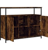 VidaXL Dressoir 100x35x80 cm bewerkt hout gerookt eikenkleurig