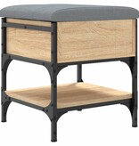 VidaXL Schoenenbank 42x42x45 cm bewerkt hout sonoma eikenkleurig