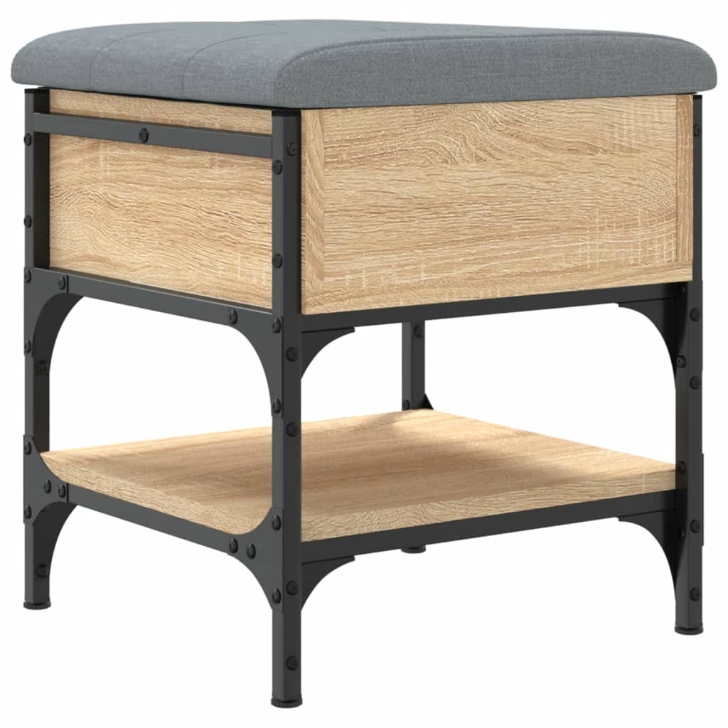 VidaXL Schoenenbank 42x42x45 cm bewerkt hout sonoma eikenkleurig