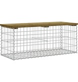 VidaXL Tuinbank schanskorfontwerp 103x44x42 cm geïmpregneerd hout