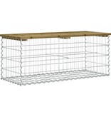 VidaXL Tuinbank schanskorfontwerp 103x44x42 cm geïmpregneerd hout