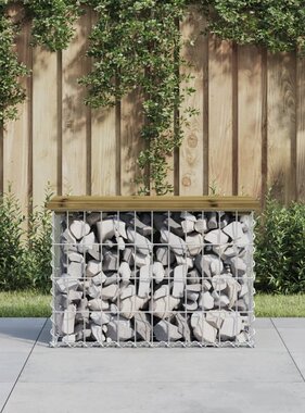 VidaXL Tuinbank schanskorfontwerp 63x31,5x42 cm geïmpregneerd hout