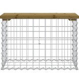 VidaXL Tuinbank schanskorfontwerp 63x31,5x42 cm geïmpregneerd hout