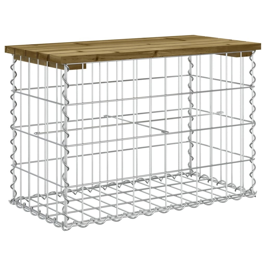 VidaXL Tuinbank schanskorfontwerp 63x31,5x42 cm geïmpregneerd hout