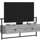 VidaXL Tv-meubel wandgemonteerd 100,5x30x51 cm hout grijs sonoma eiken