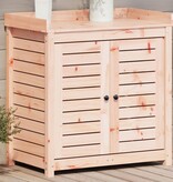 VidaXL Oppottafel met schappen 82,5x50x86,5 cm massief douglashout