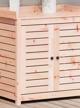 VidaXL Oppottafel met schappen 82,5x50x86,5 cm massief douglashout