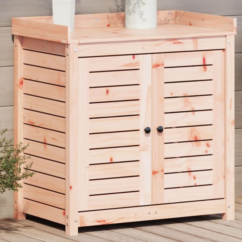 VidaXL Oppottafel met schappen 82,5x50x86,5 cm massief douglashout