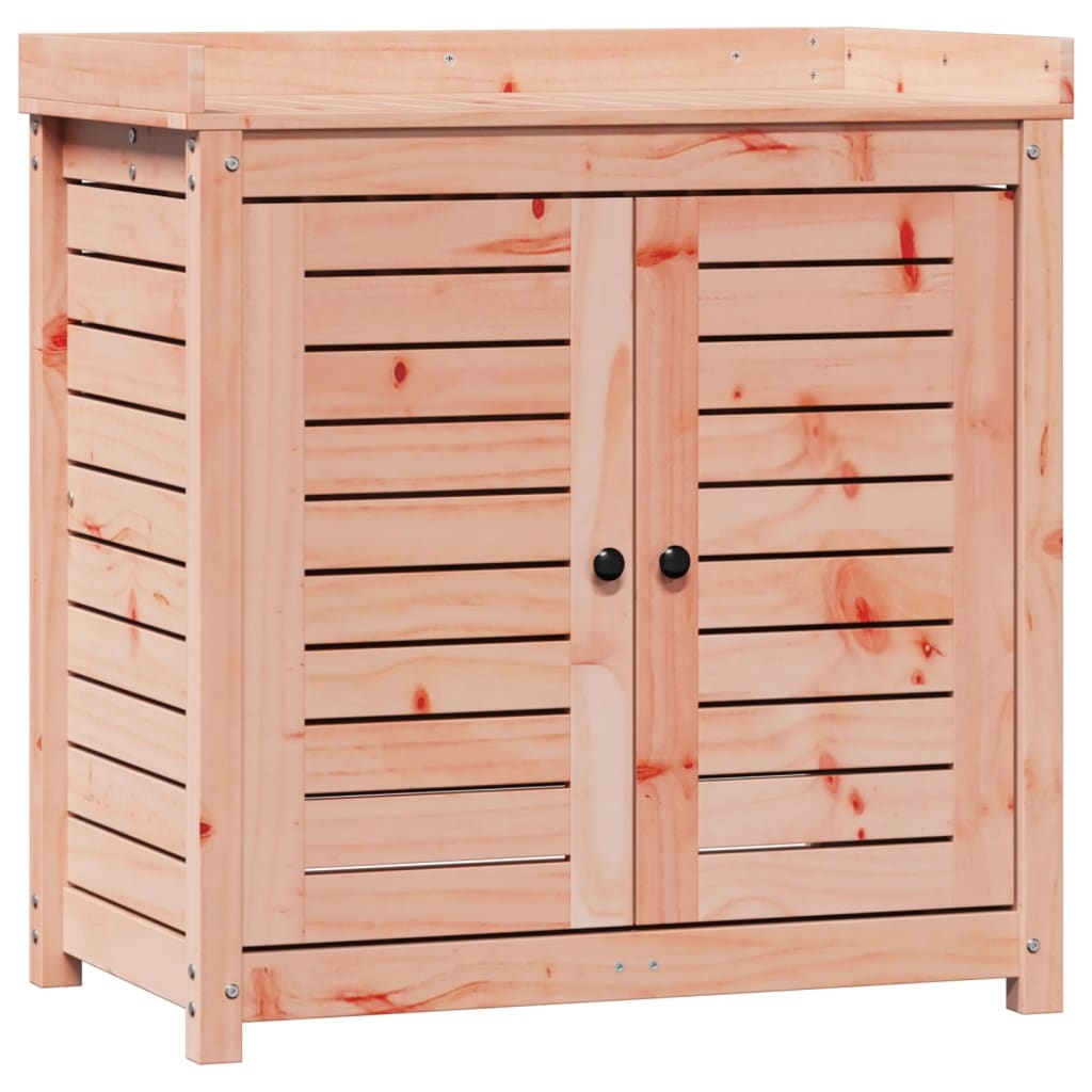 VidaXL Oppottafel met schappen 82,5x50x86,5 cm massief douglashout