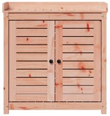 VidaXL Oppottafel met schappen 82,5x50x86,5 cm massief douglashout