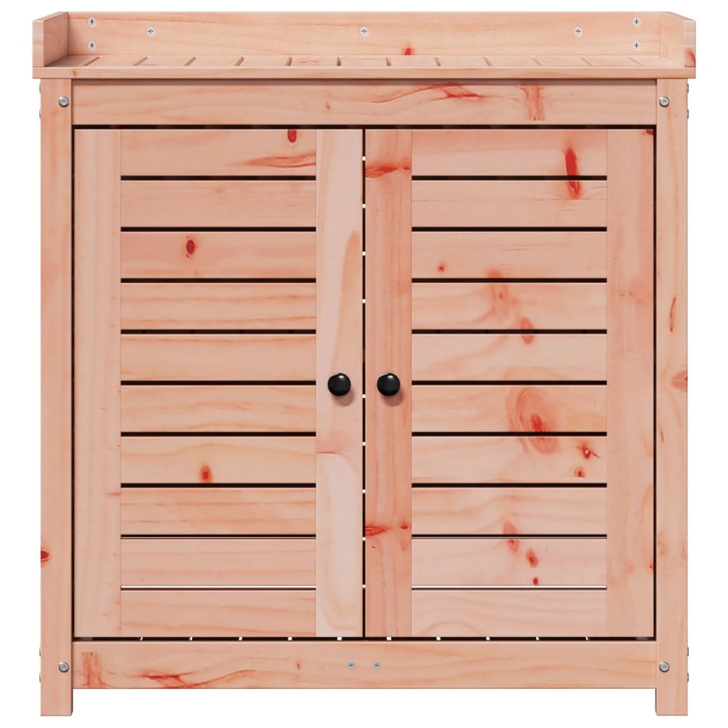 VidaXL Oppottafel met schappen 82,5x50x86,5 cm massief douglashout