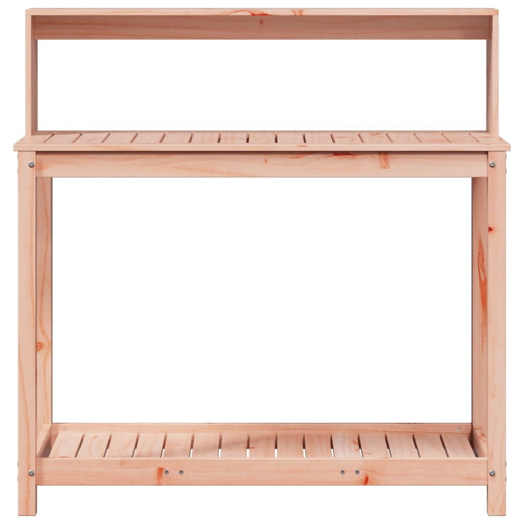 VidaXL Oppottafel met schappen 108x50x109,5 cm massief douglashout