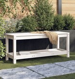 VidaXL Tuinbank 108x35x45 cm massief grenenhout wit