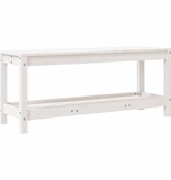 VidaXL Tuinbank 108x35x45 cm massief grenenhout wit