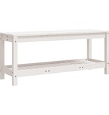 VidaXL Tuinbank 108x35x45 cm massief grenenhout wit