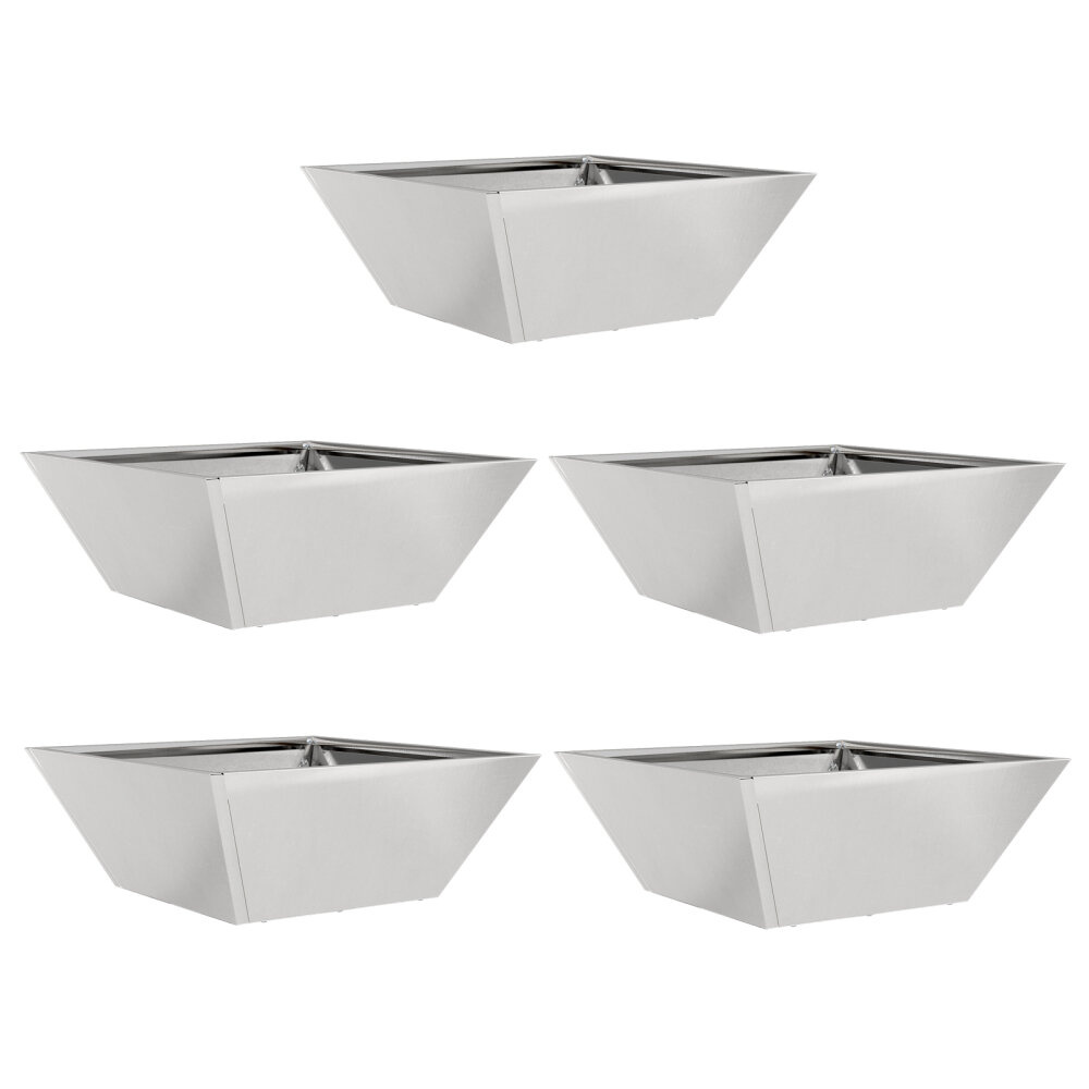 VidaXL metalen plantenbak Roestvrij staal 40 x 40 x 15 cm Duurzaam