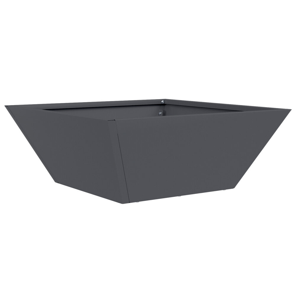 VidaXL kunststof planter Anthraciet kunststof 40 x 40 x 15 cm