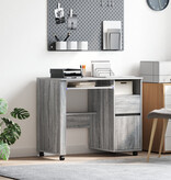 VidaXL Grijs Computerbureau Grijs Sonoma Geengineerd Hout Medium