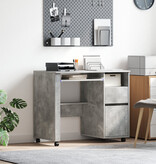 VidaXL Modern Betonnen Grijs Computerbureau Betonnen grijs Spaanplaat