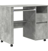 VidaXL Modern Betonnen Grijs Computerbureau Betonnen grijs Spaanplaat