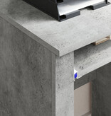 VidaXL Modern Betonnen Grijs Computerbureau Betonnen grijs Spaanplaat