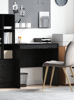 VidaXL Bureau Zwart Eiken 80x50x76 cm Hout